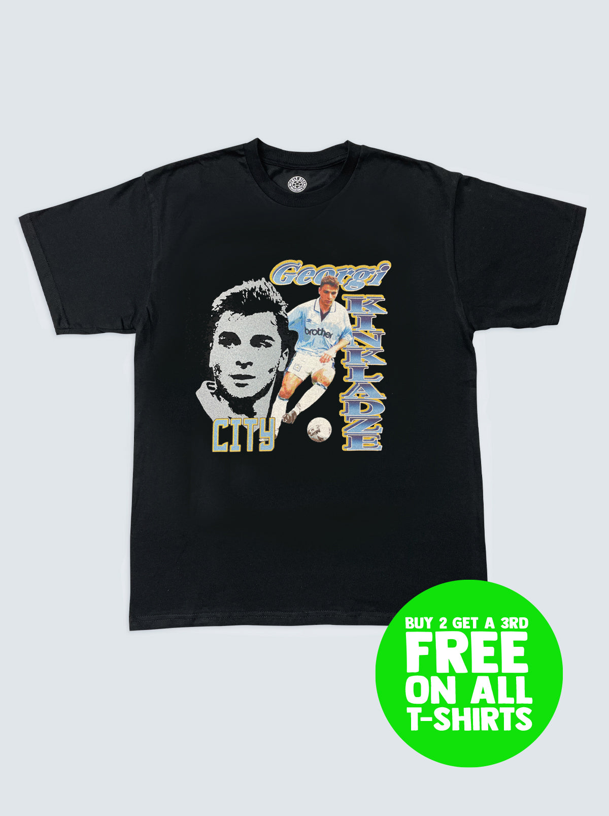 MAN CITY KINKLADZE BOOTLEG TEE, XXL / Man City / Black