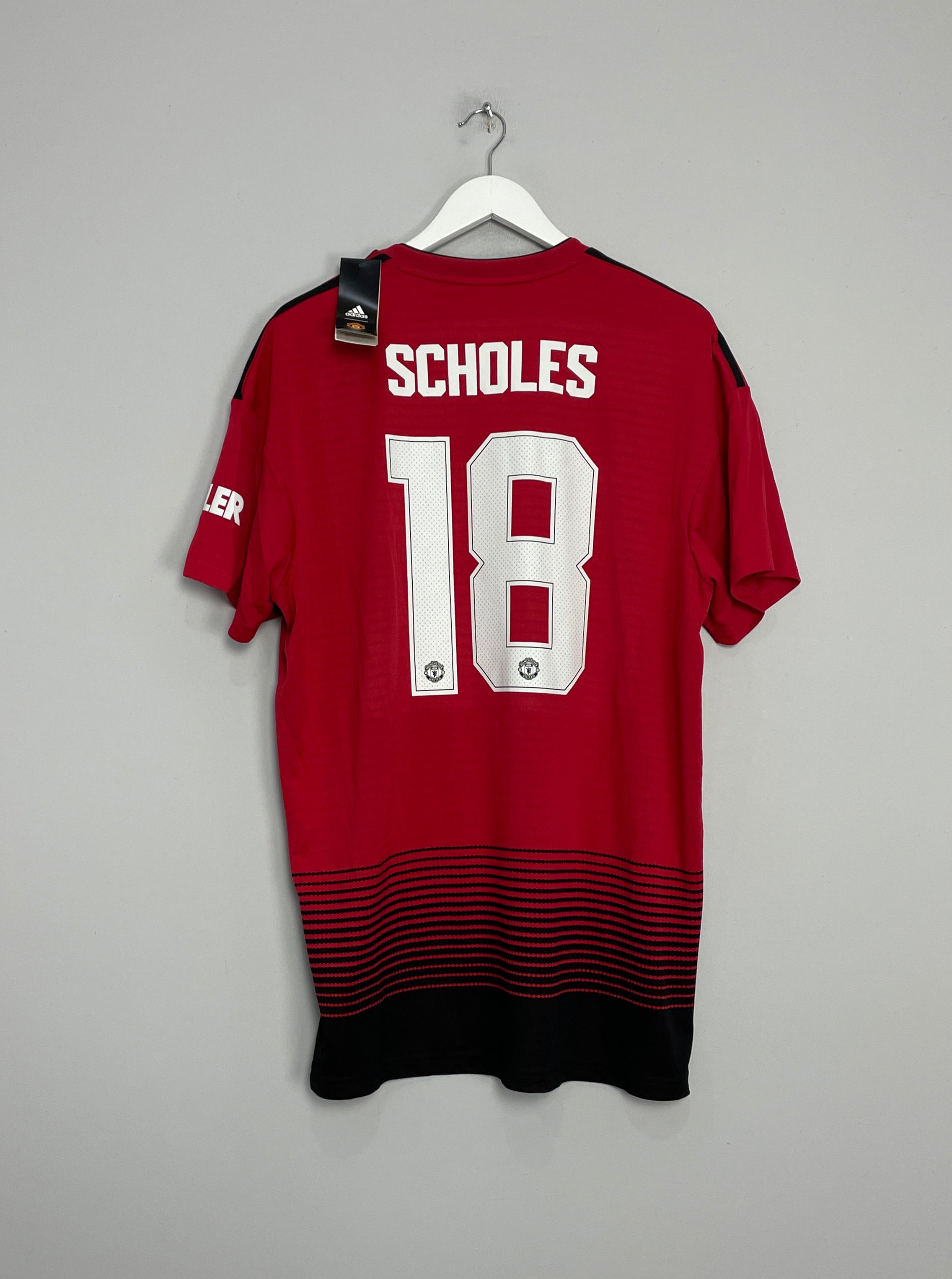 2018/19 MANCHESTER UNITED SCHOLES #18 *BNWT* HOME SHIRT (XL) ADIDAS