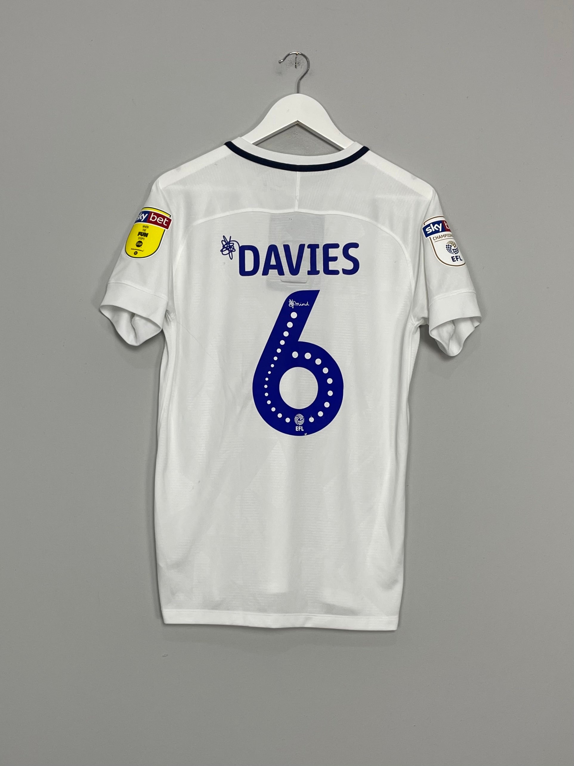 2018/19 PRESTON NORTH END DAVIES #6 *MATCH ISSUE* HOME SHIRT (M) NIKE