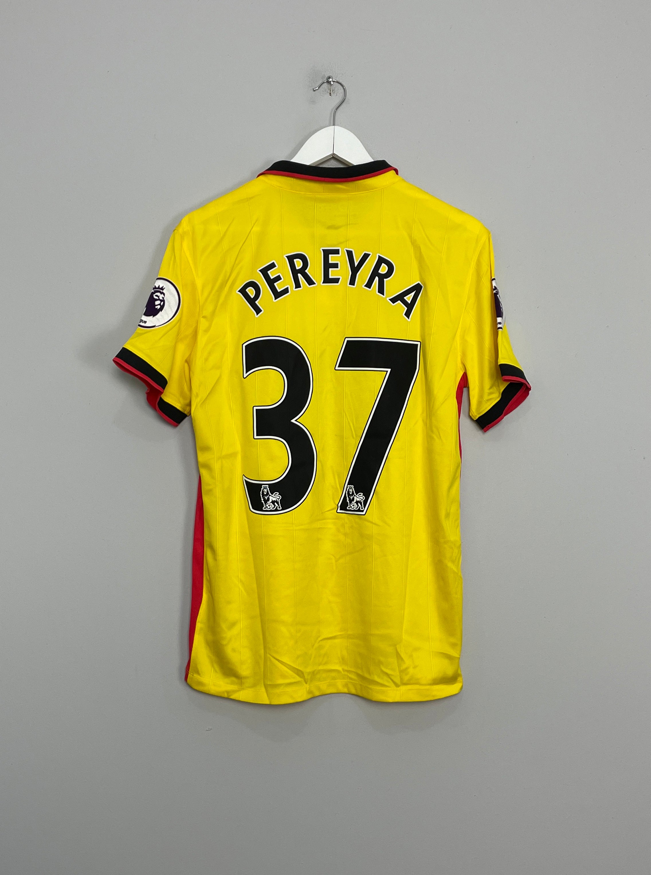 2016/17 WATFORD PEREYRA #37 *MATCH ISSUE* HOME SHIRT (M) DRYWORLD