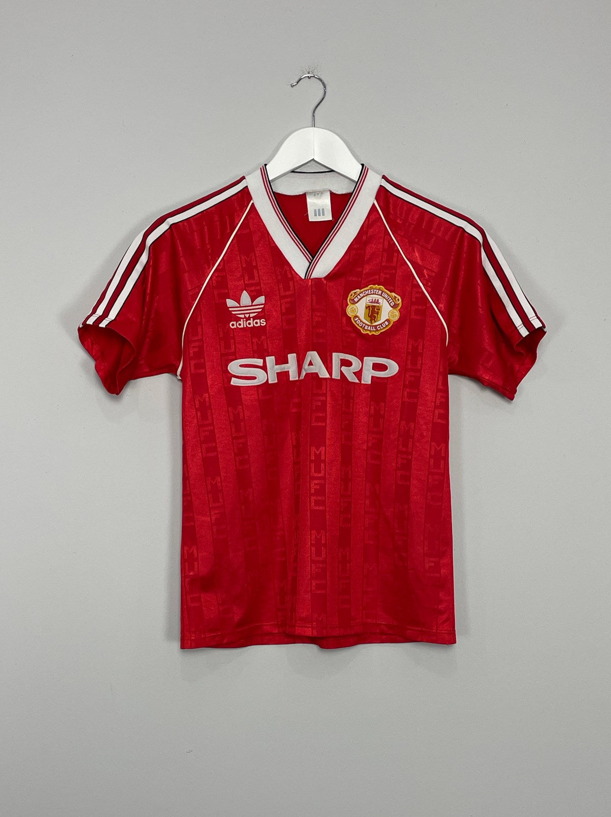 1988/90 MANCHESTER UNITED HOME SHIRT (S) ADIDAS