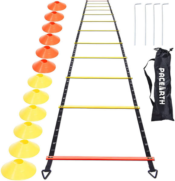 Agility Ladder Agility Training Ladder Speed 12 Rung 20ft with Carrying Bag 