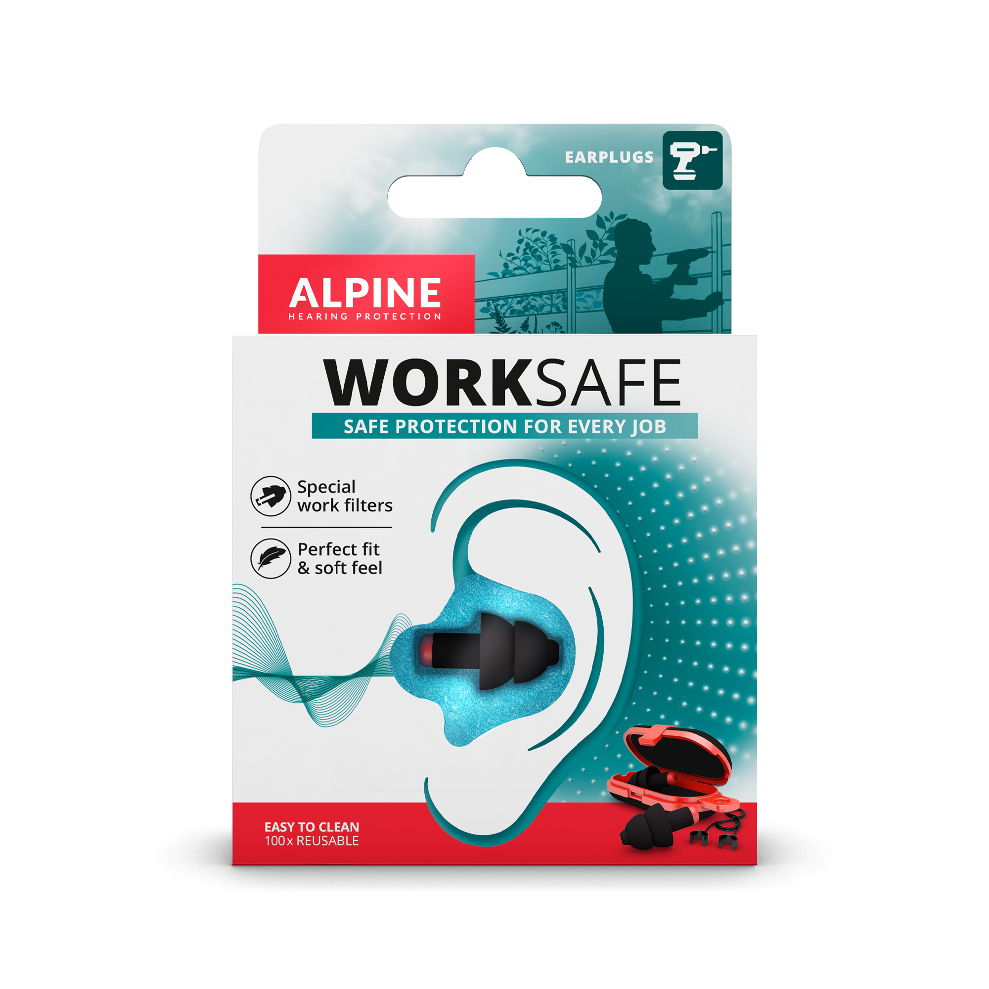 Alpine WorkSafe oordoppen beschermen de tijdens het en werk Alpine Hearing Protection