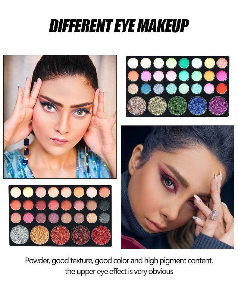 Eye shadow pearly matte glitter sequin combination smoky earth color foreign trade 29 color eye shadow tray