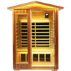 Wearwell-902VR 2 Person Outdoor Ultra-Low EMF Infrared Sauna in Red Cedar | Clearance Price + Coupon | Nature's Art, Noble Enjoyment