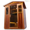 Wearwell-904VR 4 Person Outdoor Ultra-Low EMF Infrared Sauna in Red Cedar | Clearance Price + Coupon | Nature's Art, Noble Enjoyment