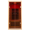 Ample-901SH 1 Person Infrared Sauna in Hemlock | Clearance Price + Coupon | Big Glass + App Remote