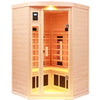Mix-907BLH 2 Person Corner Ceramic & Carbon Infrared Sauna In Hemlock | Spring Sale | High-Temp