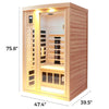 Mix-902BLH 2 Person Ceramic & Carbon Infrared Sauna in Hemlock | Spring Sale | High-Temp