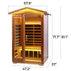Wearwell-902VR 2 Person Outdoor Ultra-Low EMF Infrared Sauna in Red Cedar | Clearance Price + Coupon | Nature's Art, Noble Enjoyment