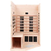 Mix-907BLH 2 Person Corner Ceramic & Carbon Infrared Sauna In Hemlock | Spring Sale | High-Temp