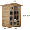 Garner-902VS 2 Person Outdoor Infrared Sauna in Fir | Outdoor Season Sale | The Popular