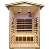 Sold Out | Garner-902VB 2 Person Outdoor Infrared Sauna in Basswood | Hypoallergenic