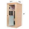 Purity-906MH 1 Person Far Infrared Sauna in Hemlock | Mother's Day Sale | The Popular