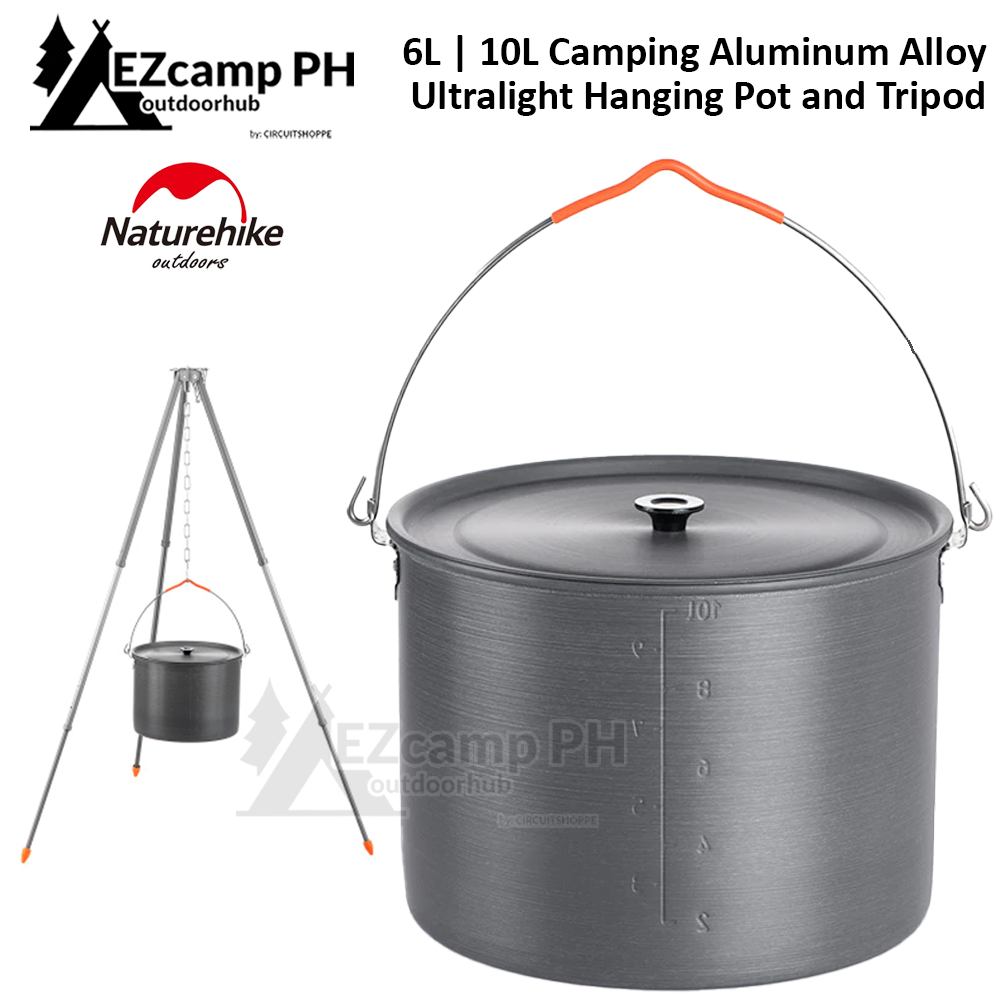 Naturehike 6L 10L Aluminum Alloy Hanging Pot and Tripod Ultralight Alu –