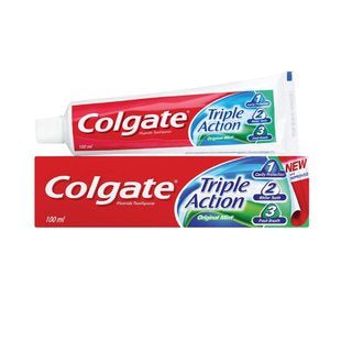 colgate triple action original mint toothpaste