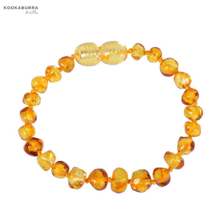 amber stone teething bracelet