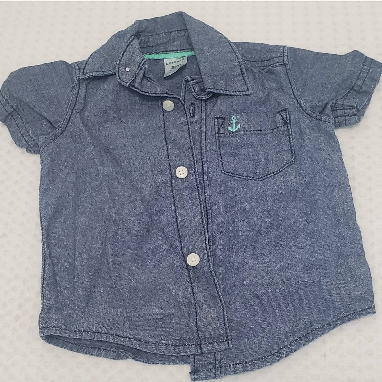 Lot of 4 0-3 Month Baby Boy Button Down Shirts