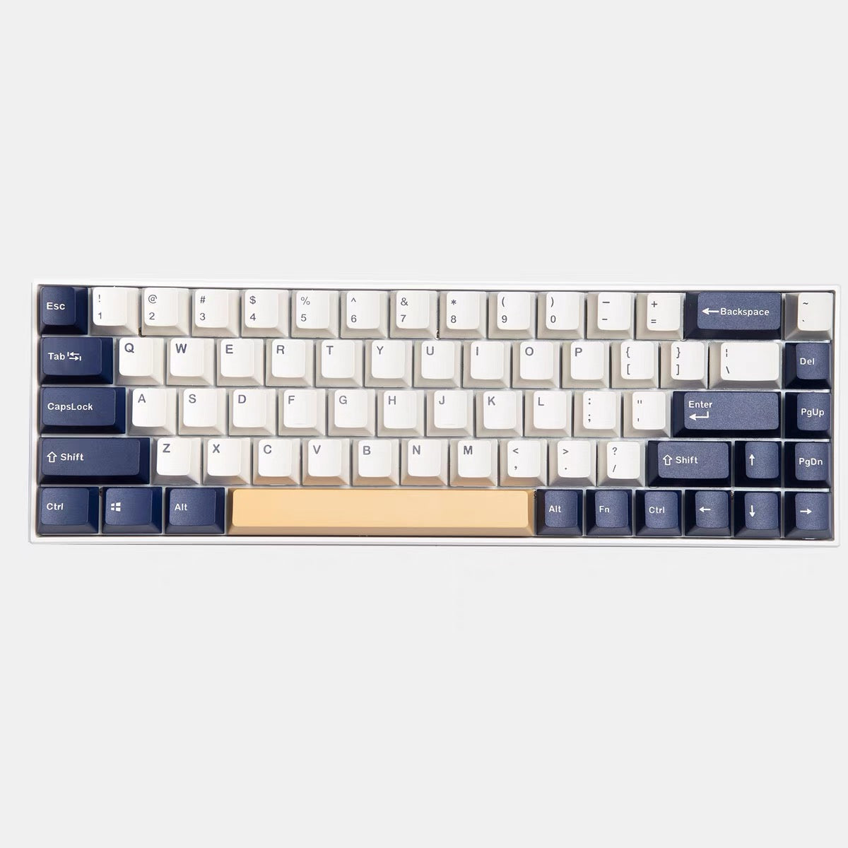 yellow and blue keycaps