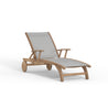 Best Quality Luxury Outdoor Teak Chaise Lounge Chair With Sling And Wheels