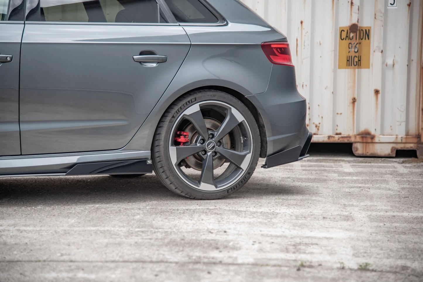 Maxton Design Racing Durability Rear Side Splitters + Rear Flaps Audi RS3 8VA Sportsback