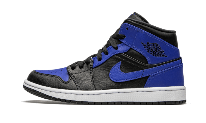 jordan 1 mid hyper royal tumbled leather