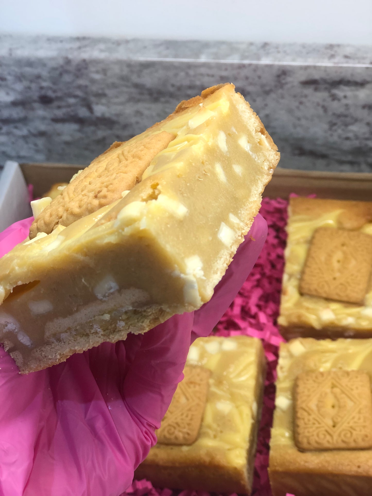 Custard Cream Blondie