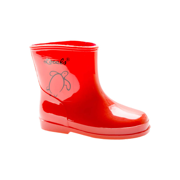 red baby rain boots
