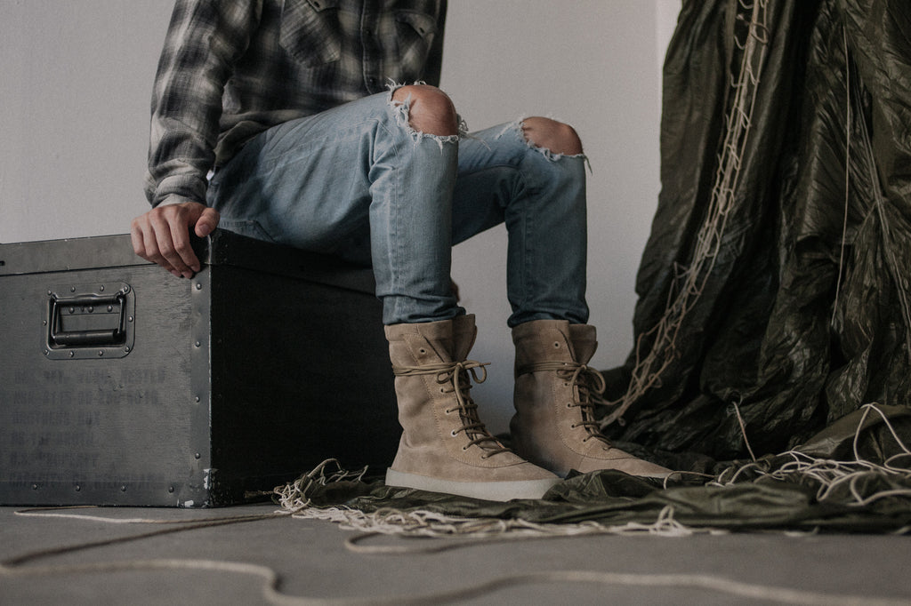 yeezy season crepe boots