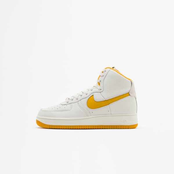 yellow and white air force 1s