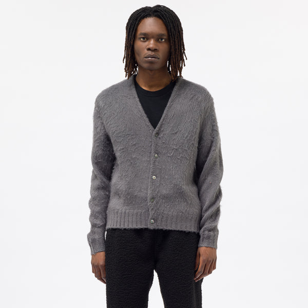 Brushed Cardigan in Charcoal