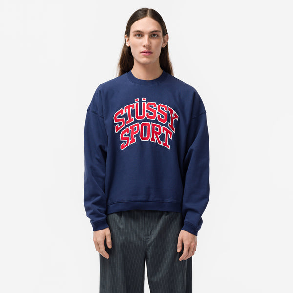 Relaxed Oversized Crewneck Sweatshirt in Navy