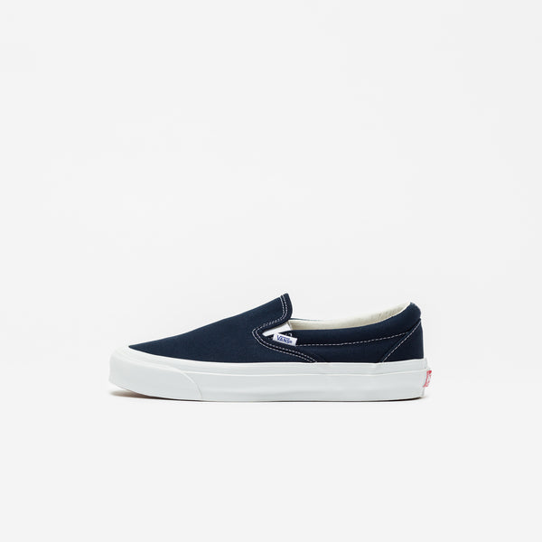 vans classic slip on navy blue