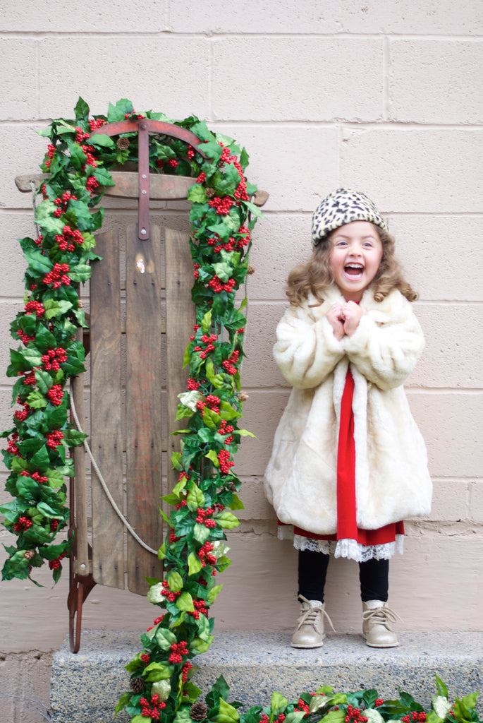 vintage outfit for little girls holiday 2015