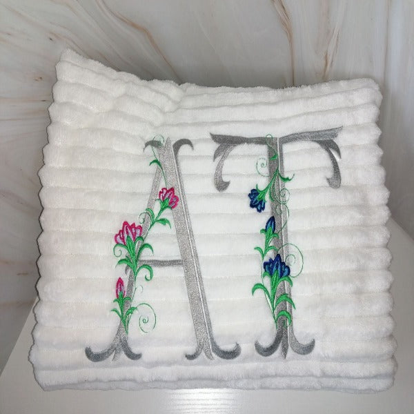 embroidered wedding throw blanket