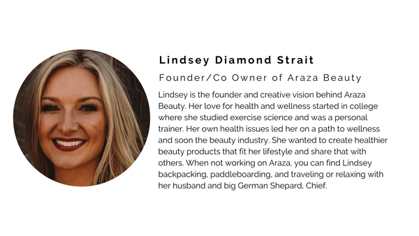 lindsey founder araza makeup paleo beauty organic healthy 