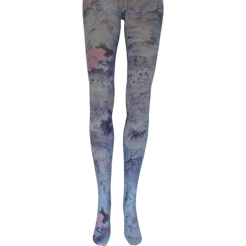 Formosa Tights in Soft Blue, Lavender, and Pink