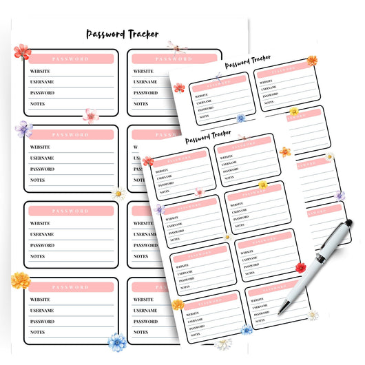 Password Tracker - Floral