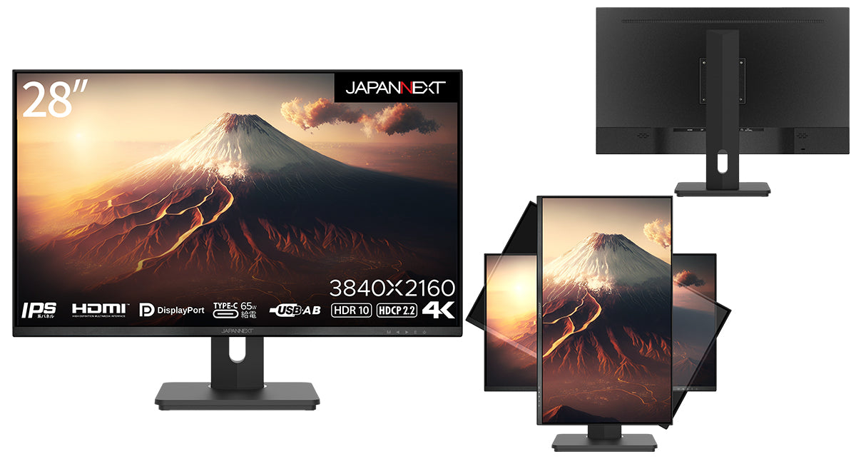 正規取扱店で モニター 4K 28インチ フレームレス HDR対応 3840x2160 IPS HDMI ノングレア PCモニタ スピーカー内蔵  リモコン付き IRIE FFF-LD28P パソコン・PC周辺機器