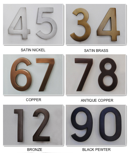 Ecco E4 metal house numbers
