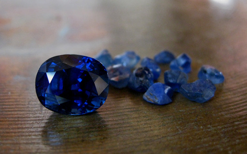sapphire natural and rough