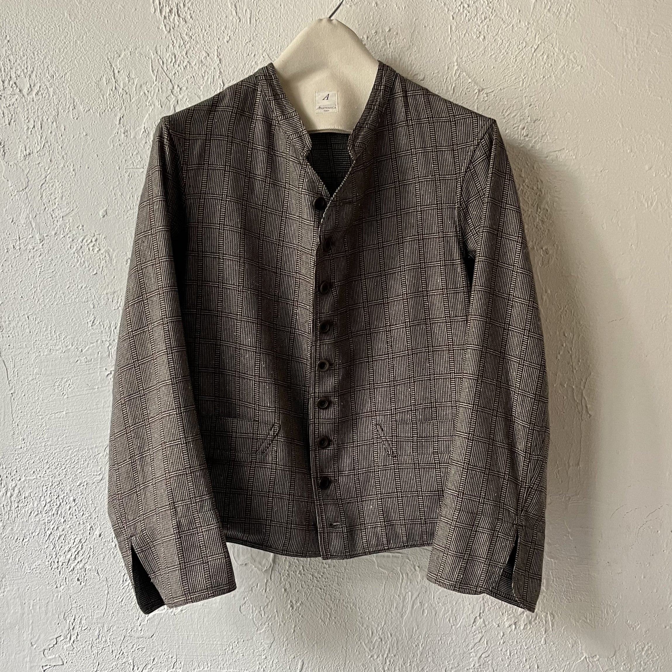 ANATOMICA COURBET BROWN CHECK M TWEED-