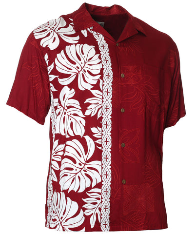 Hawaiian Shirt Side Band Prince Kuhio Red White