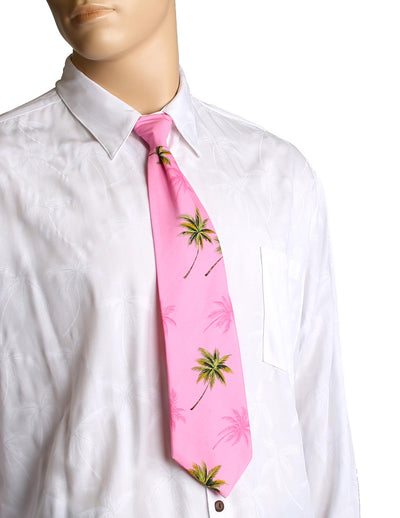 Cotton Hawaiian Necktie Palm Trees