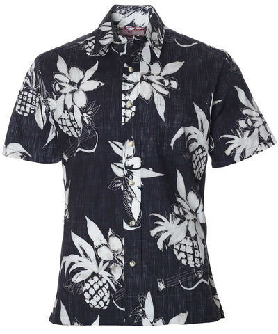 Dress Aloha Shirt Pineapples and Ukuleles