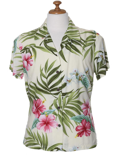 Rayon Hawaiian Shirt for Women Nalani Design