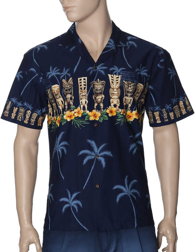 Tiki Collection Chest Border Hawaiian Shirt