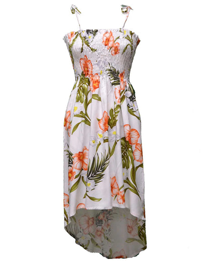 Passion Orchids High Low Smock Midi Dress