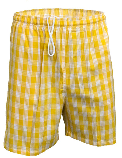 Yellow Palaka Shorts Hawaii Heritage Design