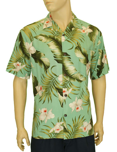Orchids Creation Resort Rayon Hawaiian Shirt